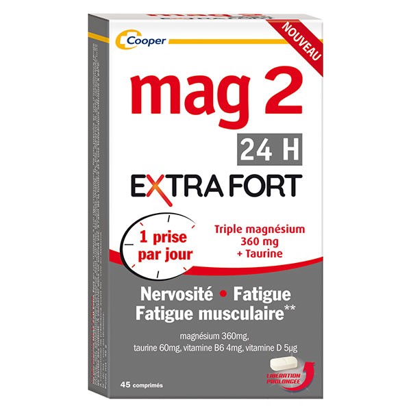 Mag 2 24h Extra Fort 45 comprimés Pas cher