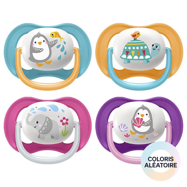 Avent philips Sucette Ultra Air Animal Sucettes 0-6 Mois fille