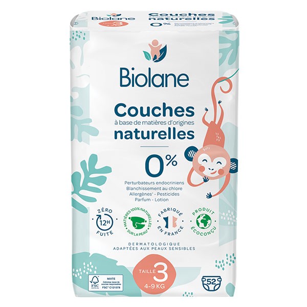 BIOLANE – Couche Taille 2 – (3-6 kg) - WOXO MART