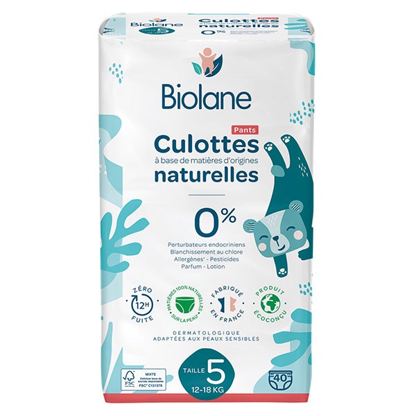 Biolane Couche Culottes Eco Taille 5 12-18kg 40uts
