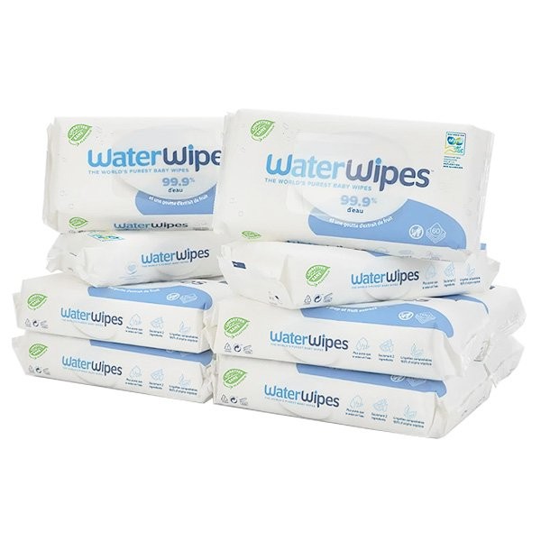 WATERWIPES Pack lingettes bebe 4x60 unites - WATERWIPES - Lingette
