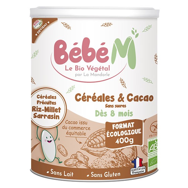 Babybio cErEales cacao 8m 220g