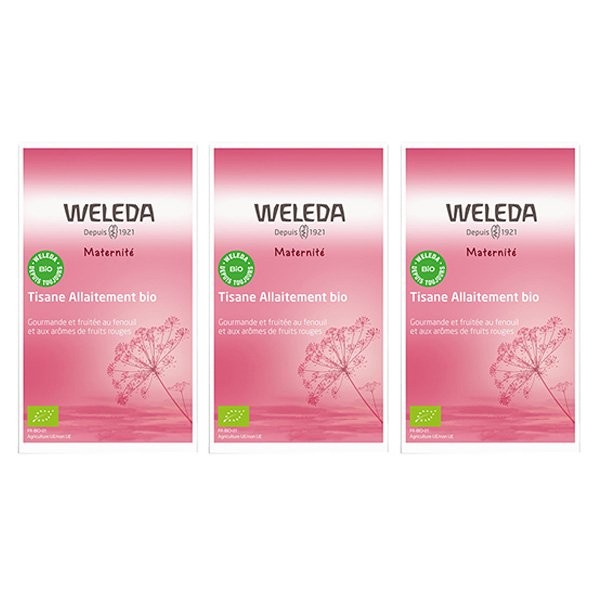 Weleda BIO Tisane allaitement fruits rouges 20 sachets 40g - Lot de 4  Boites… : : Epicerie