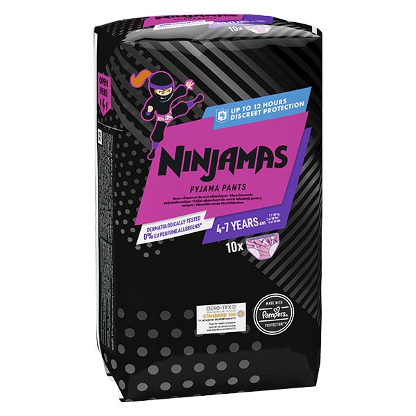 Pampers Ninjamas Pyjama Pants Unisex Spaceships, 4 - 7 Years, 60 Pyjama  Pants, 17kg - 30kg, All-Night Leak Protection, Packaging may vary :  : Baby Products