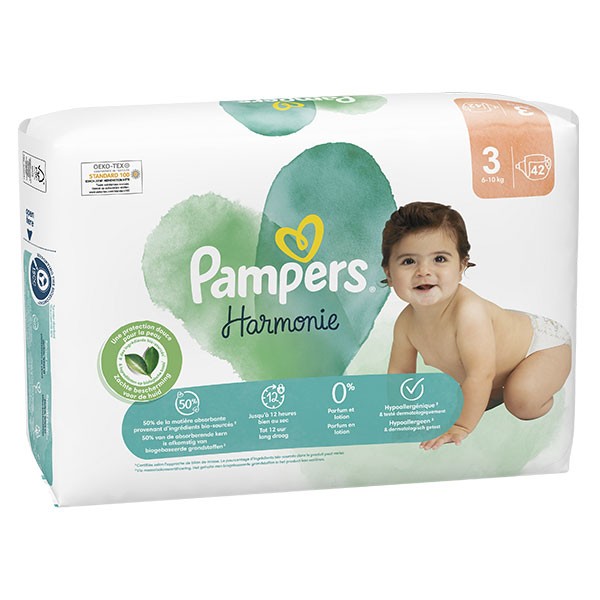 Pampers Harmonie, taille 3, 126 couches