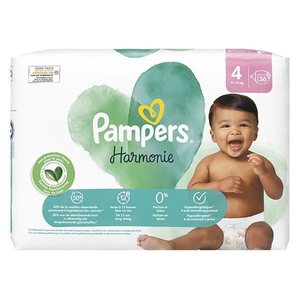 Couches Pampers Harmony - Taille 4+ (10-15kg) - 26 pièces Geef je