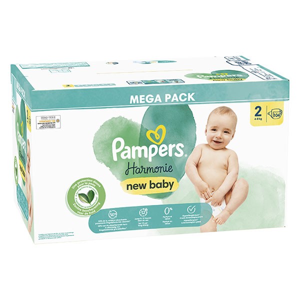 Pampers Harmonie t2 4 à 8 kg 39 couches