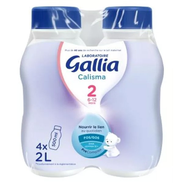 GALLIA Gallia Calisma 2 lait 2ème âge liquide dès 6 mois 4x20cl 4x20cl pas  cher 
