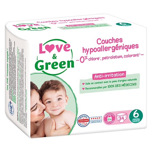 Couches Love & Green Taille 1 pas chères