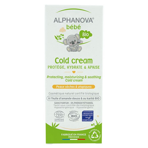 Cold cream certifiée bio - Peaux sèches & agréssées