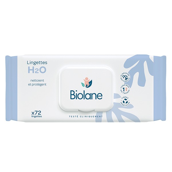 Biolane Bain & Toilette Lingette H2O 72 unités