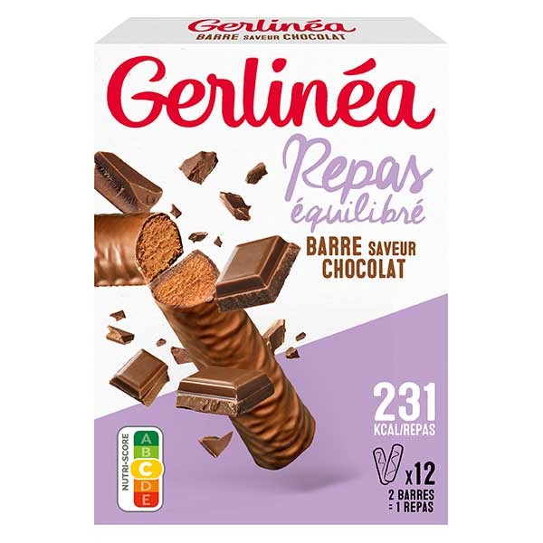 Barre Chocolat Noisette Gerlinéa - 8/10 - Petits secrets minceur