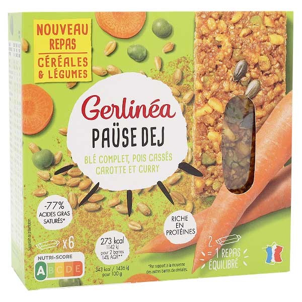 Gerlinéa Pause Gourmande Barre Chocolat Orange 12 unités