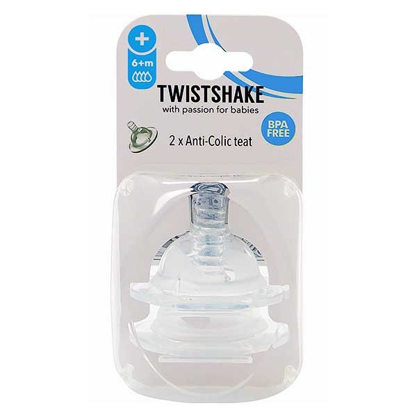 Twistshake Biberon anti-colique 260ml Gris pastel 2 mois+