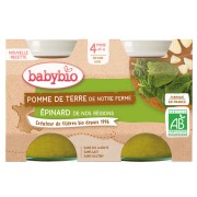 Babybio Desserts Lactés Pot Brassé au Lait de Vache Poire Cannelle +6m Bio  Lot de 2 x 130g