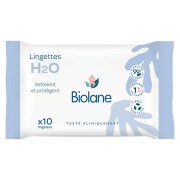 BIOLANE - Lingette à 99,9% d'eau purifiée - Pack de 12 - Pure Water - 576,  pour bébé (12 x 48 ) - Peaux Sensibles - Non parfumée - Fibre 100%