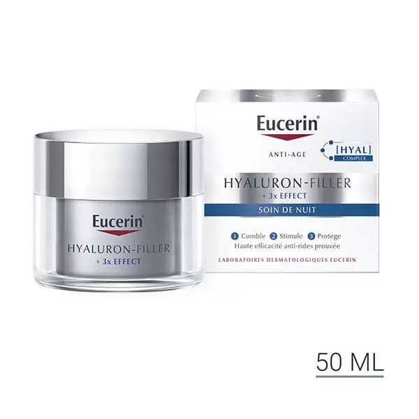 Eucerin Hyaluron-Filler +3x Effect Soin de Nuit Anti-Âge 50ml