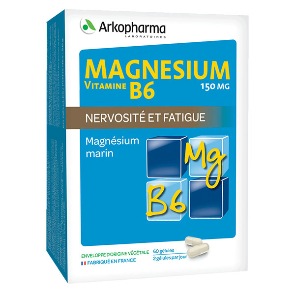 Arkopharma Magnésium Vitamine B6 150 mg 60 gélules