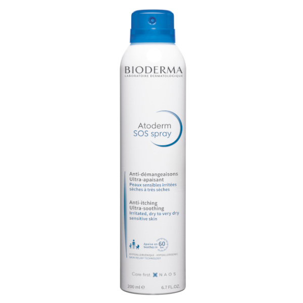 Bioderma Atoderm SOS Spray Anti-Démangeaisons Peaux Très Sèches Atopiques 200ml