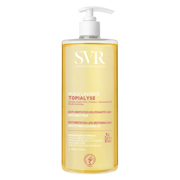 SVR Topialyse Huile Lavante Anti-Irritation Relipidante 24h 1L