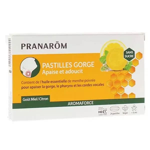 Pranarom Aromaforce Pastille Gorge Miel Citron